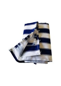 Resim Devrim Olivya Tekstil Mavi-beyaz Çizgili Özel Dikim Lüks Branda Balkon Perdesi Mavi - Beyaz 