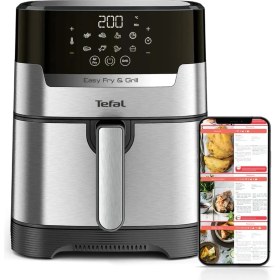 Resim Tefal Ikisi Birarada 8 Programlı Zamanlayıcılı Premium Yağsız Fritöz Airfryer, Hava ile Kızartma & Izgara, Onerous Mutfak Tartısı Hediye 