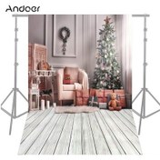 Resim Andoer Noelli Fotoğraf Fon Perdesi 1.5x2.1m Noel Temalı Poliester Dekor 