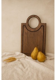 Resim Fam Wood Art Doğal Ahşap Peynir Ve Sunum Tabağı Dikdörtgen %100 Çam Ağacı Kahverengi 