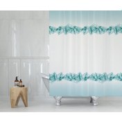 Resim Zethome Tropik Banyo Duş Perdesi 4642 Tek Kanat 1X180X200 Beyaz 