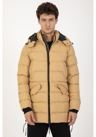 Resim Maraton Sportswear Regular Erkek Kapşonlu Uzun Kol Basic Camel Mont 21262-camel Camel 