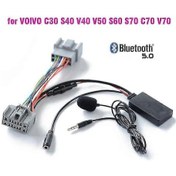 Resim Volvo C30/s40/v40/v50/s60/s70/c70/v70/xc70/s80/xc90 İçin Mikrofonlu Bluetooth 5.0 Kablosuz Eller Serbest Araç Adaptörü 