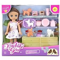 Resim Yemek Setli Mini Köpek Bakıcısı Kaibibi Bebek 