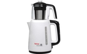 Resim Tefal Çay Makinesi Cam Demlikli Çaycı Beyaz 