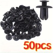 Resim Chuangyinshop Gm Araç Kapıları İçin 50 Adet 8mm Plastik Genleşme Somunu Ve Tırnak Seti 