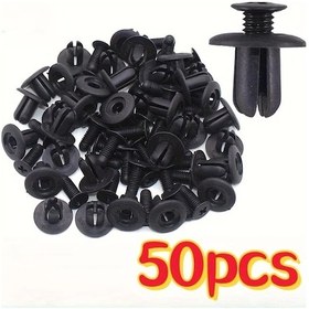 Resim Chuangyinshop Gm Araç Kapıları İçin 50 Adet 8mm Plastik Genleşme Somunu Ve Tırnak Seti 