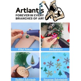 Resim Artlantis Ince Sıcak Silikon Mum 30 Adet 1 Paket Mum Çubuk Silikon Ince Silikon Tabanca Yedeği Ince 1 Paket 