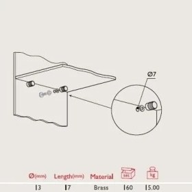 Resim Storemax Halkalı Cam Raf Pimi Contalı - 4 Adet 