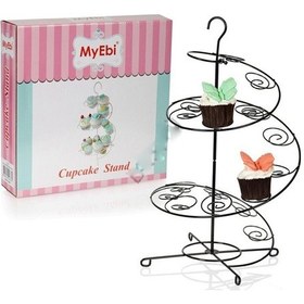 Resim Metal Cupcake Standı Siyah / 15'Li Kek Standı 