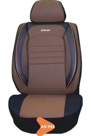 Resim K-Design GOLD JAKAR TİCARİ KOLTUK KILIFI SERİSİ TABA SİYAH AN994 