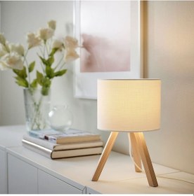 Resim Abajur, Dişbudak-beyaz, 18x30 Cm Dekoratif Işık Beyaz 