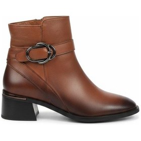 Resim Taba Kadın Hakiki Deri Topuklu Bot 039.505 Taba 