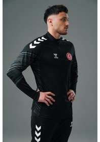 Resim Hummel Milli Takım Line Antrenman Eşofman Üstü Siyah 