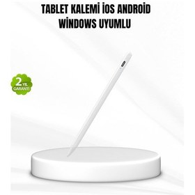 Resim Universal Akıllı Dokunmatik Kalem Type-c Şarjlı Manyetik Apple Uyumlu Pencil Alternatifi Stylus Pen 