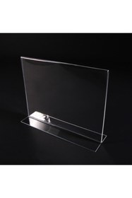 Resim KrcDisplay A6(10.5cmx15cm) Masaüstü T Tipi Yatay Pleksi Föylük Broşürlük Fiyatlık 