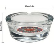 Resim Dashanshop Kompakt Taşınabilir Cam Kül Tablası - Şeffaf Modern Masaüstü Sigara Likörü, 8.5x3.5 Cep Boyutu, Dayanıklı 