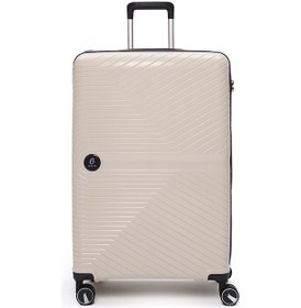 Resim Elatae Exclusive Pro Polipropilen Kırılmaz 2'li Valiz Seti Büyük Boy - Kabin Boy Bej - Antrasit 5239 Bej - Gri 