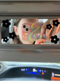 Resim Janusmania Çiçek Araba Ayna Sticker 