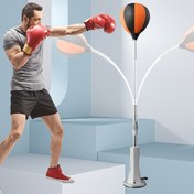 Resim 130.0-160 cm Yükseklik Ayarlanabilir Sağlam Çerçeveli, Güçlü Vakumlu Torbalar & Turuncu/Siyah Tasarım - İç Mekan Fitness Kumaş Torbası, Çeviklik Antrenmanı için, Tatil Hediyesi (Noel, Sevgililer Günü), Boks Topu, Yansıtıcı Eğitim Yardımı, Dinamik Egzersiz Aracı, Dayanıklı Yapılı 