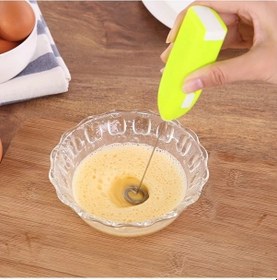 Resim Tongdashop Yeşil Pilli Mini Çırpıcı: Kremalı Süt, Latte, Matcha İçin El Köpürtücü 
