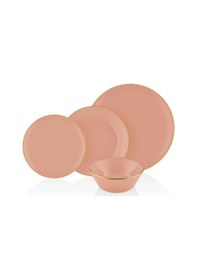 Resim The Mia Basic 24 Parça Yemek Takımı Somon Pembe 6 Kişilik 