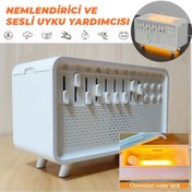 Resim NiceTry Nemlendirici Ses Kutusu Ve Gece Lambası 8 Ortam Sesi Uyku Kolaylaştırıcısı 