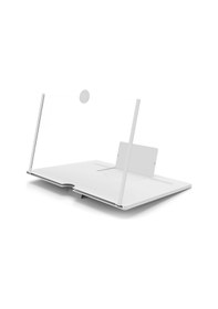 Resim Suofeng Beyaz 10/12 İnç Çekme Tipi Ekran Büyütecisi - 3d Hd, Göz Koruma, Radyasyon Engelleyici, Açısı Ayarlanabilir Masaüstü Tutucu 