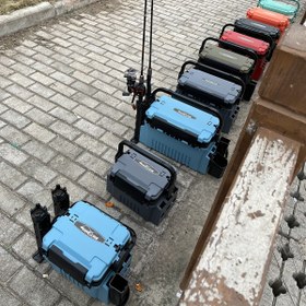 Resim Çok Fonksiyonlu Yem Balıkçılık Kutusu, Taşınabilir Balıkçılık Ekipman Kutusu, Deniz Balıkçılığı Sal Balıkçılık Kutusu, Oturup Kamış Takılabilir Araç Kutusu 