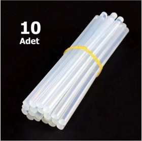 Resim 10 Adet, Kalın Silikon, Sıcak Silikon, Şeffaf Mum Silikon, 11 Mm, Sıcak Yapıştırıcı 