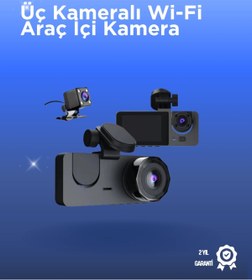 Resim shopwave Gelişmiş G-Sensörlü Üçlü Araç Kamerası – 5” LCD Ekran ve Hareket Algılama 