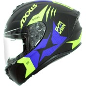 Resim Axxis Draken Rival Matt Fluor Yellow Full Face Kapalı Motosiklet Kaskı - Şeffaf Vizör 