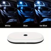 Resim LED Dokunmatik Araba Işığı, Bagaj Depolama Kutusu için Kablosuz Okuma Lambası, Lityum Polimer Pil ile USB Şarj Edilebilir, 5V Çalışma Gerilimi, Beyaz/Mavi/Buz Mavisi Seçenekleri 