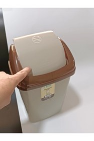 Resim Genel Markalar Fantastik Sallanır Kapak Plastik Banyo Mutfak Çöp Kovası Kutusu / 5 Litre 