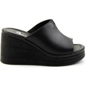 Resim Siyah Leather Kadın Terlik K04040012603 Siyah 