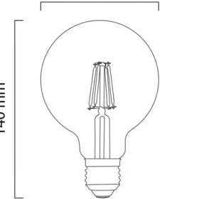 Resim Genel Ekim Aydınlatma 4 W G95 Rustik LED Flamanlı Dekoratif Ampul ( Dimlenebilir Özellikli ) 