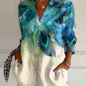Resim Vibrant Tie-Dye Baskılı Uzun Kollu Casual Gömlek - Hafif, Kolay Kurur, Polyester Karışımı, Düğmeli Kardigan, Vibrant Tasarım, Günlük Giyim ve Tatil İçin İdeal, Tatil Temel Gereksinimi | Casual Stil | Parlak Dokusu 
