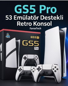 Resim FaroxTech GS5 Pro Oyun Konsolu | 53 Emülatör | PS5 Görünümlü | Çift Kol | Tak Çalıştır 
