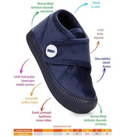 Resim Kiko Kids Petri Günlük Kız Çocuk Ev Okul Kreş Panduf Lacivert Lacivert 