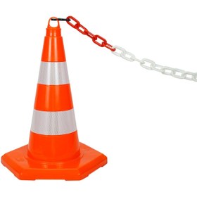 Resim İleri Trafik Plastik Zincir Kırmızı-beyaz 15 M 