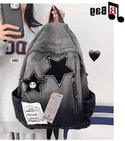 Resim Willowhaven Y2k Gotik Harajuku Gradient Kanvas Sırt Çantası - Siyah Siyah, Yurt Dışı, Yeni Sezon, Trendy Tasarım, Uygun Fiyat Siyah 