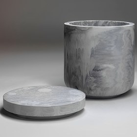 Resim Kapaklı DIY Yuvarlak Pürüzsüz Kupa Saklama Kavanozu Silikon Kalıp El Yapımı Mum Tutucu Kupa AromaRelax Mum Kalıbı Alçı Reçine Kalıbı Ev Dekoru 
