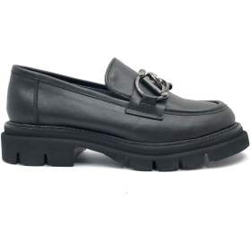 Resim Greyder 72192 Zn Urban Deri Comfort Casual Oxford Kadın Ayakkabı SİYAH 