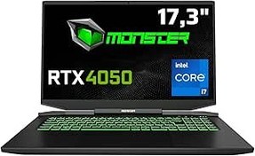 Resim Monster Abra A7 V14.6.7 Intel Core i7 13700H 8 GB RAM 500 GB SSD 6 GB RTX 4050 Windows 11 17,3" FHD 144 Hz Oyun Bilgisayarı 