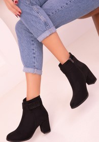 Resim SOHO Siyah Süet Kadın Bot & Bootie 15372 