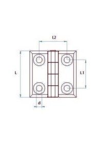 Resim Emes Zmb6060 Burçlu Siyah Metal Menteşe 60 x 60 