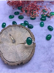 Resim Nsa Gümüş Yeşil Akik Taşlı Gümüş Yüzük 925 Ayar Doğal Taş 