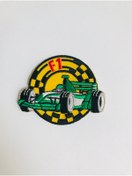 Resim Self Casa Ütü Ile Yapışan Dokuma Arma - Patch - Yama Formula 1 Yeşil Araba Iron-on Motif 