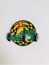 Resim Self Casa Ütü Ile Yapışan Dokuma Arma - Patch - Yama Formula 1 Yeşil Araba Iron-on Motif 