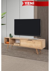 Resim 3642 Venüs 160 Cm Ahşap Ayaklı , Metal Kulplu Tv Ünitesi , Safir , Tv Sehpası , Salon Safir 